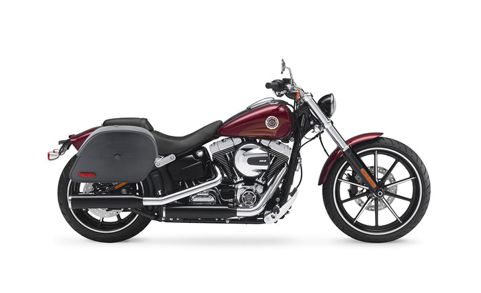 28L - Panzer Medium Motorcycle Saddlebags for Harley Davidson Softail Breakout FXSB Bag on Bike @expand