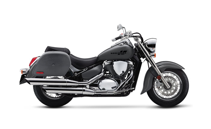 28L - Panzer Medium Suzuki Boulevard C50 VL800 Motorcycle Saddlebags Bag on Bike @expand