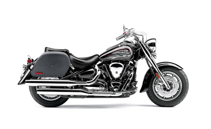 28L - Panzer Medium Yamaha Road Star S Midnight Motorcycle Saddlebags Bag on Bike @expand