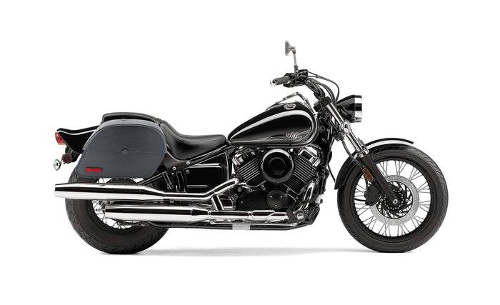 28L - Panzer Medium Yamaha V Star 650 Custom XVS65T Motorcycle Saddlebags Bag on Bike @expand