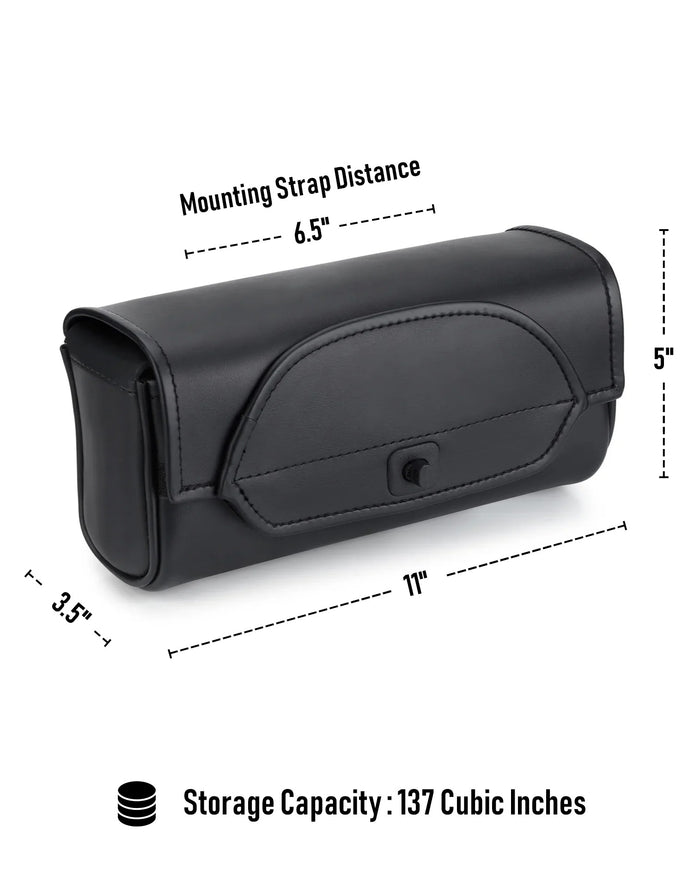 3L - Twist Essential Leather Motorcycle Fork Bag Storage Capacity