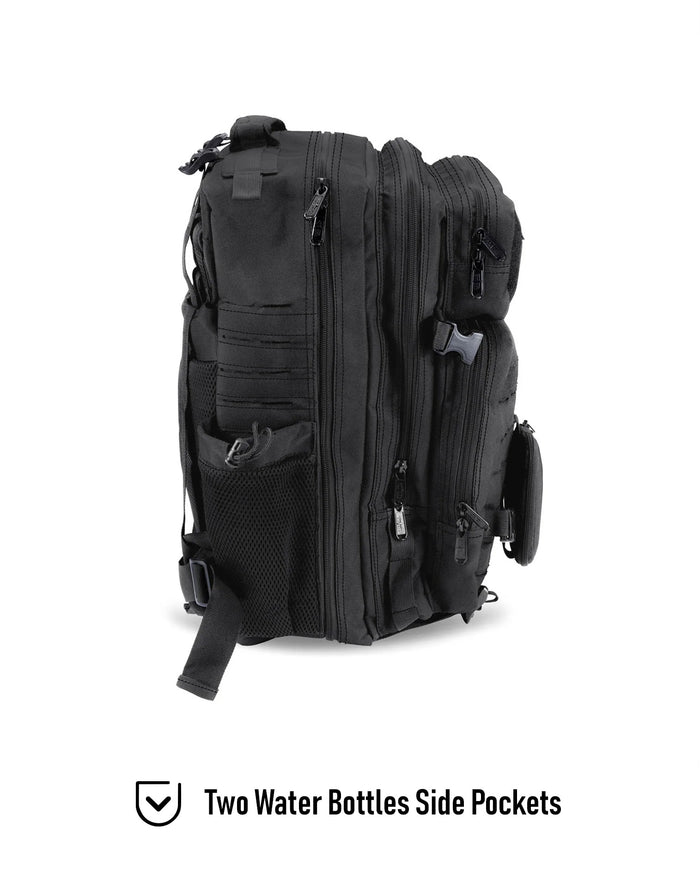 30L - Tactical Large Yamaha Motorcycle Tail Bag Two Water Bottles Side Pockets