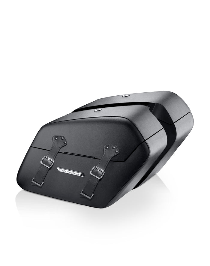 38L - Baldur XL Shock Cutout Harley Sportster 1200 Low XL1200L Leather Wrapped Hard Saddlebags Main View