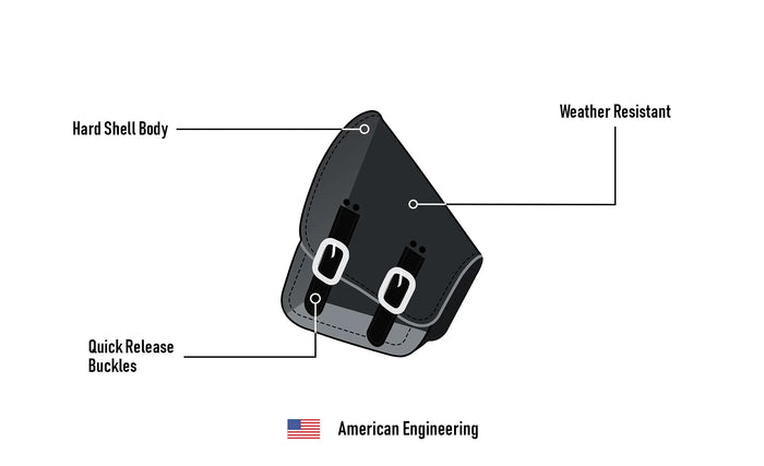 3L - Vintage Motorcycle Swingarm Bag for Harley Softail American Engineering @expand