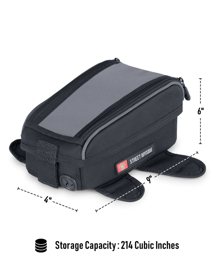 4L - Atlas Magnetic Royal Enfield Motorcycle Tank Bag Storage Capacity