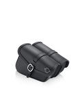 4L - Diablo Plain Leather Motorcycle Saddlebags For Harley Softail Fat Bob FXFB/S