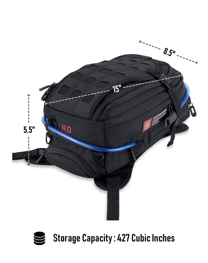 7L - Apex ADV Touring Tank Bag With Hydration Pack Storage Capacity