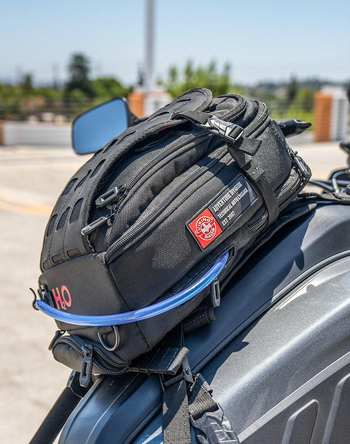 7L - Apex Kawasaki ADV Touring Tank Bag with Hydration Pack Lifestyle