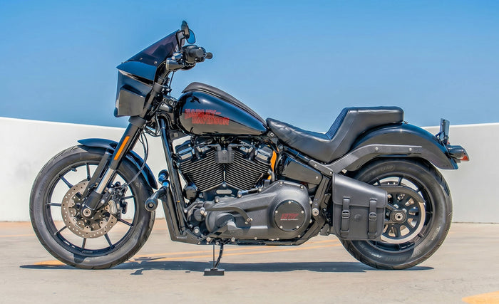 8L - Drift Leather Swingarm Bag for Harley-Davidson Softail (Left-Only) Lifestyle @expand