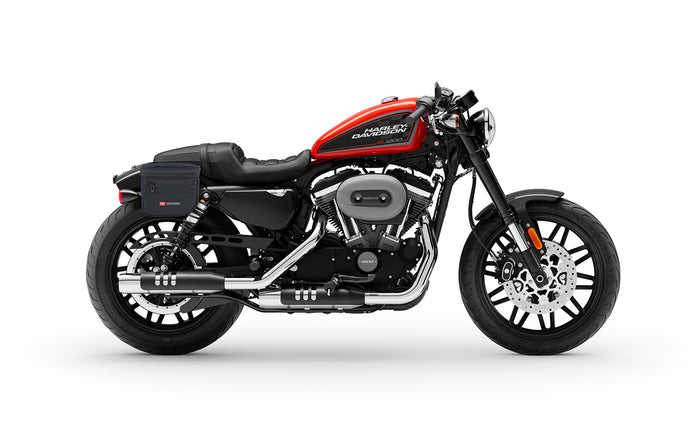 8L - Patriot XS Throw Over Saddlebags for Harley Sportster 1200 Roadster XL1200CX Bag on Bike @expand