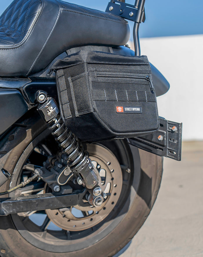 8L - Patriot Small Throw Over Saddlebags for Harley Sportster 883 Iron XL883N