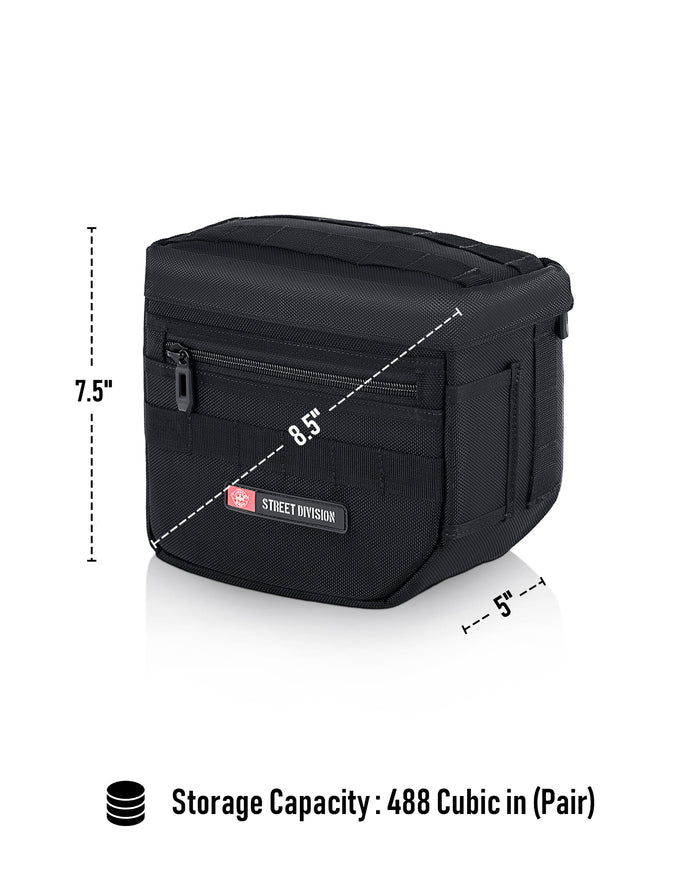 8L - Patriot XS Throw Over Saddlebags for Harley Sportster 883 Low XL883L Storage Capacity