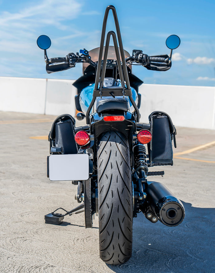 8L - Pony Indian Sport Scout Sixty Leather Motorcycle Saddlebags Lifestyle
