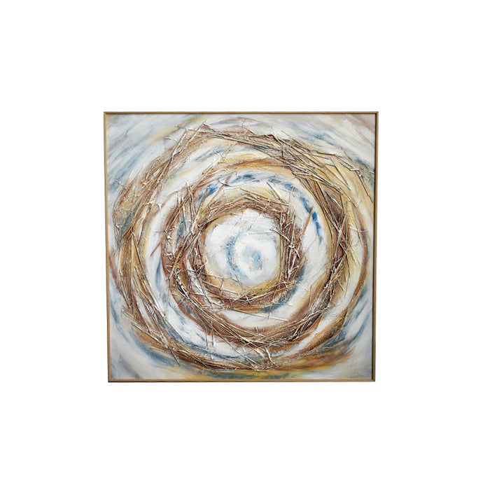 Aaron Hand-Painted Wall Decor, Art Prints with Framed, Wall Art 100x100cm