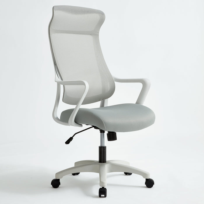 Adjustable Height Mesh Office Chair with Lumbar Support and Headrest/Caster Wheels