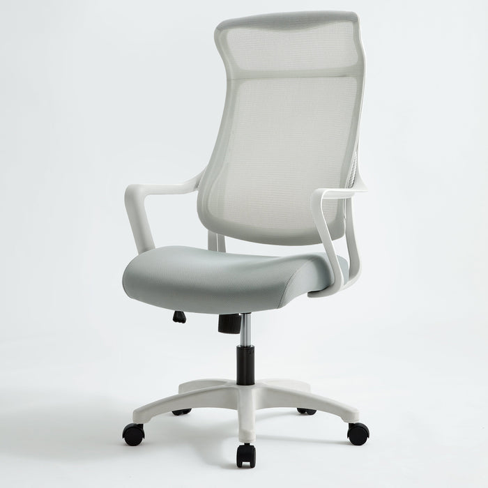 Adjustable Height Mesh Office Chair with Lumbar Support and Headrest/Caster Wheels