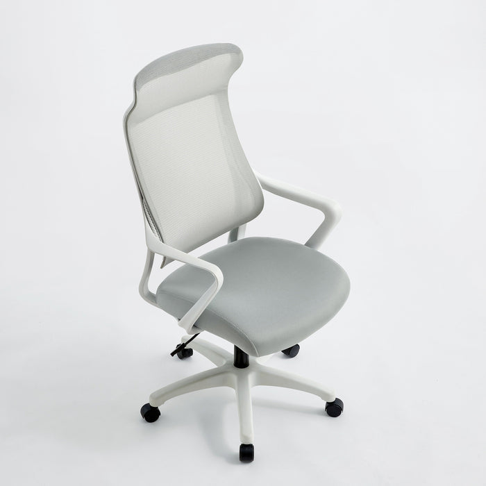 Adjustable Height Mesh Office Chair with Lumbar Support and Headrest/Caster Wheels
