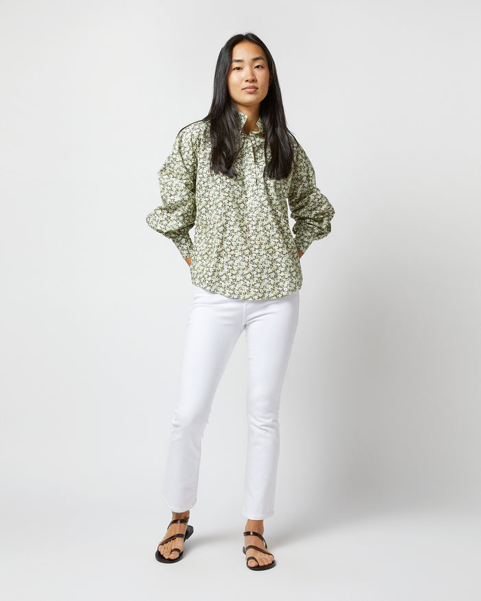 Anaya Popover Shirt in Olive Eliasson Liberty Fabric