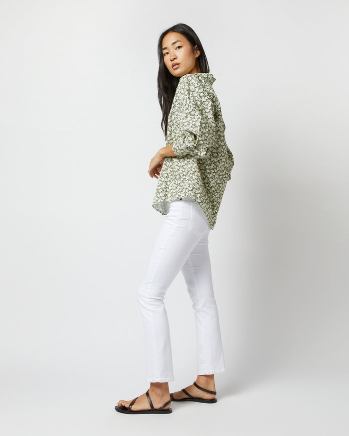 Anaya Popover Shirt in Olive Eliasson Liberty Fabric