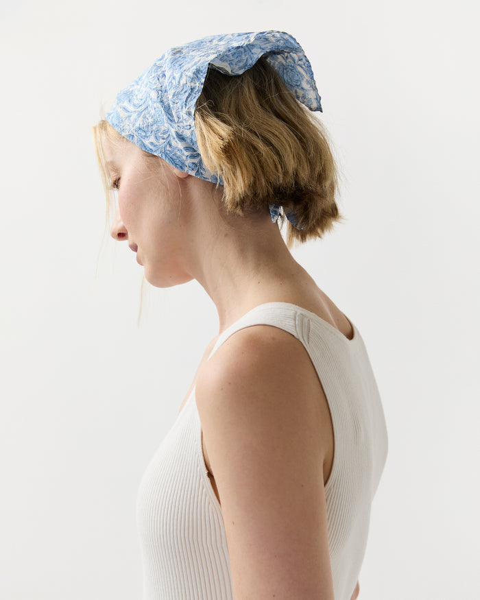 Anyway Scarf in Blue Sambourne Liberty Fabric
