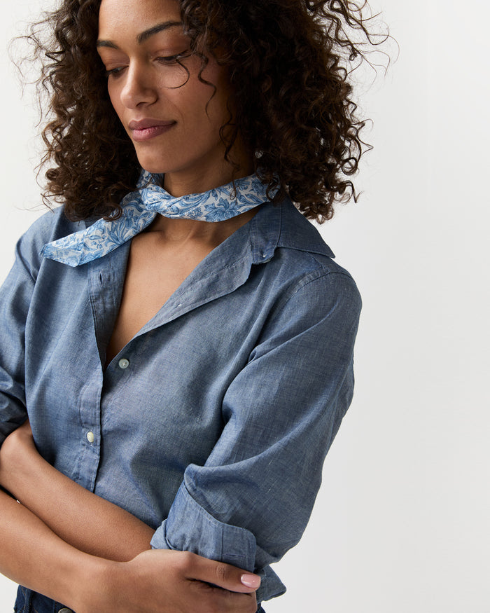 Anyway Scarf in Blue Sambourne Liberty Fabric