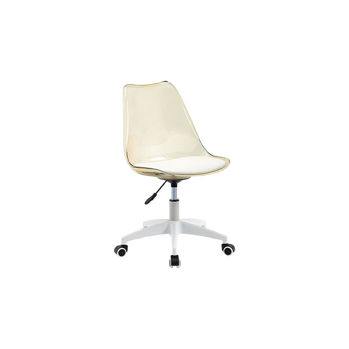 Armless Clear Desk Chair/Acrylic Rolling Chair/Adjustable Height Office Chair