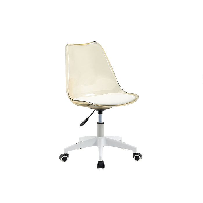 Armless Clear Desk Chair/Acrylic Rolling Chair/Adjustable Height Office Chair