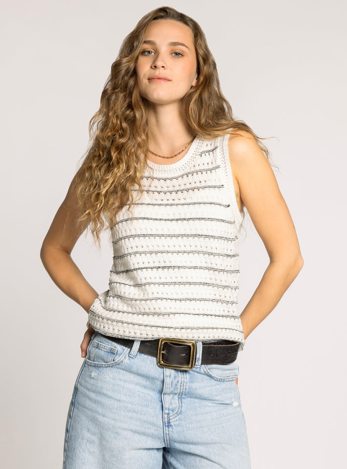 IVORY BLACK KNIT / XS / Final Sale