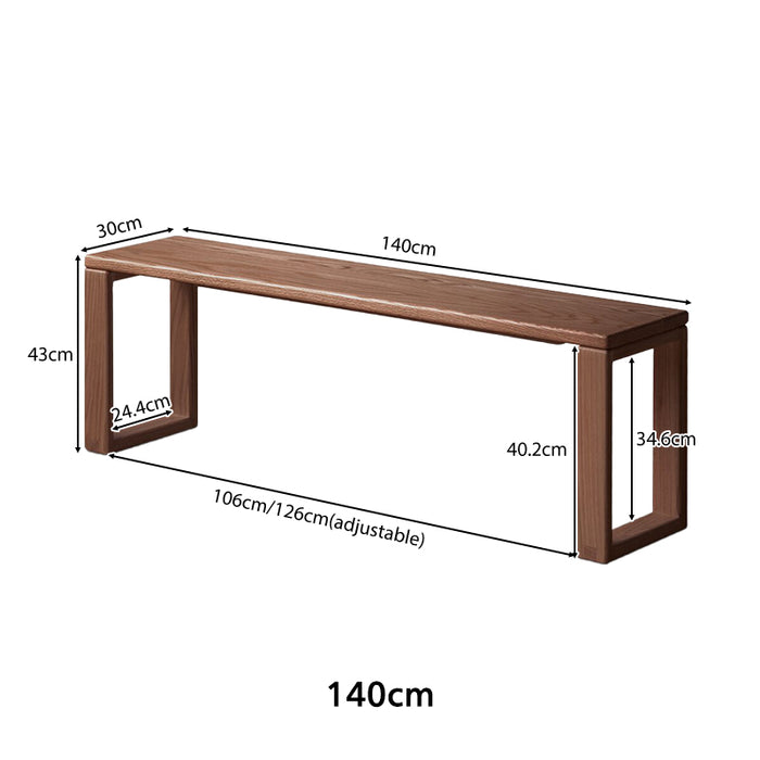 Bartholomew FAS-Graded Solid American Oak Wood Multi-Purpose Entryway/Living Room/Dining Bench