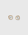 Bay Stud Earrings in White