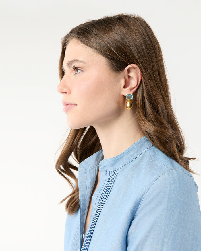Bean Earrings in Gold