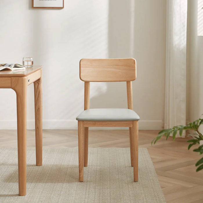 Bianca Tech Fabric Cushioned Chair with Solid Wood Legs