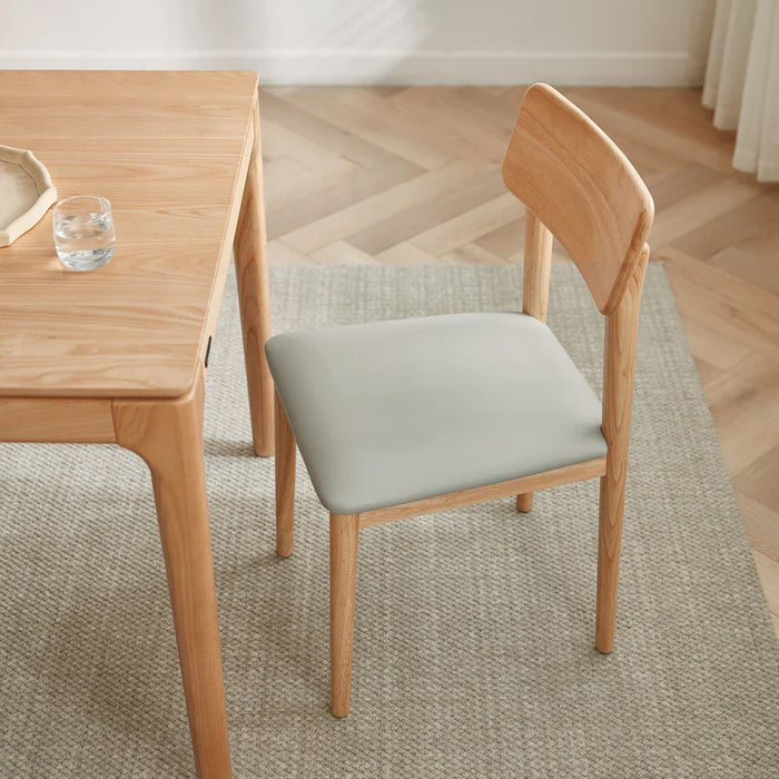 Bianca Tech Fabric Cushioned Chair with Solid Wood Legs