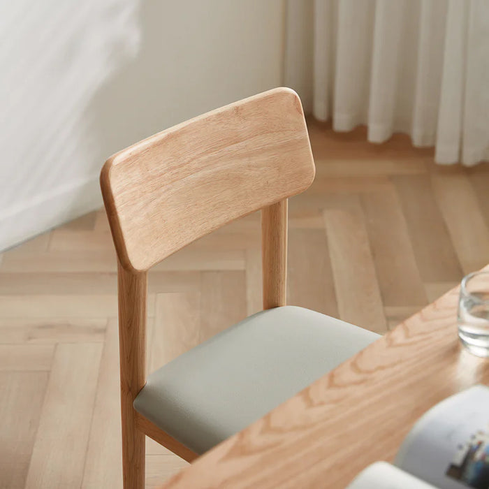 Bianca Tech Fabric Cushioned Chair with Solid Wood Legs