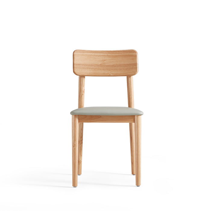 Bianca Tech Fabric Cushioned Chair with Solid Wood Legs