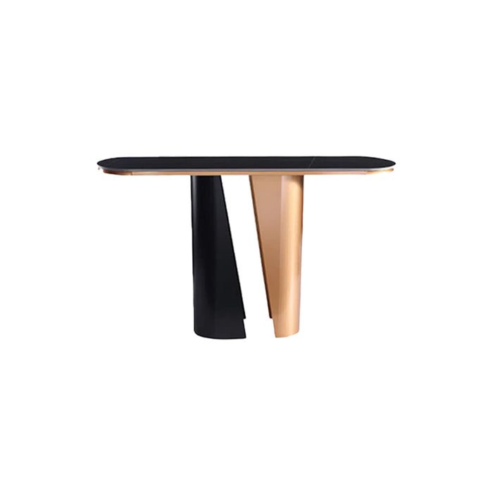 Black Ceramic Top Console Table/Entrance Table/Steel Legs