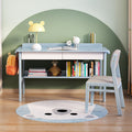 Blue Solid Wood Study Desk with Drawers/Kids Study Desk/Rubberwood/1M/1.2M