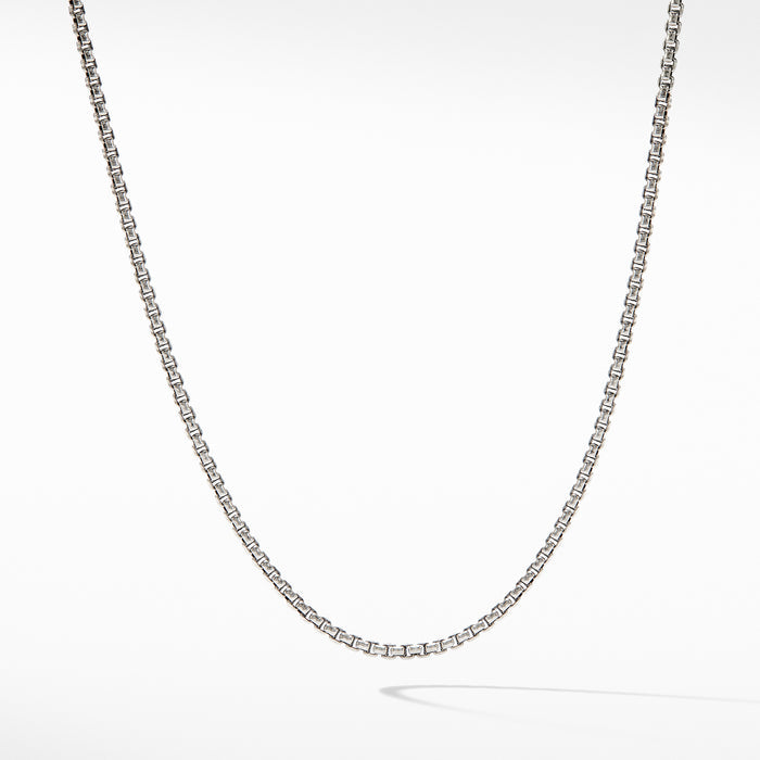 Box Chain Necklace in Sterling Silver with 14K Yellow Gold Accent\, 1.7mm