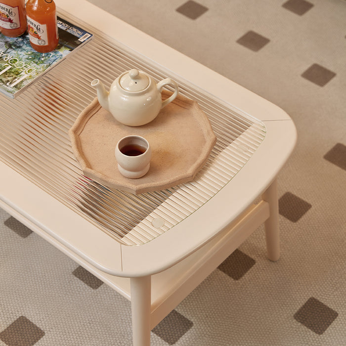 Bryan 1.0m/1.2m Rubberwood Coffee Table For Home White