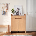 Burgis Natural Wood Color Shoe Cabinet with Drawers/Entryway Cabinet/80cm