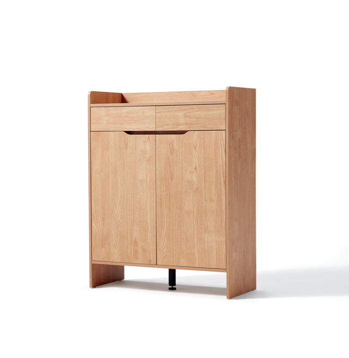Burgis Natural Wood Color Shoe Cabinet with Drawers/Entryway Cabinet/80cm