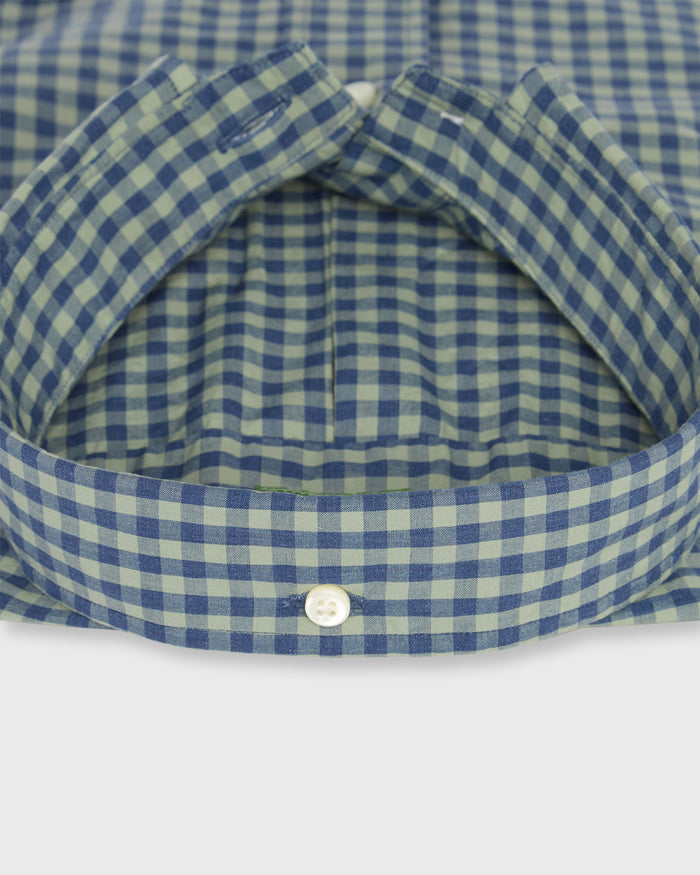 Button-Down Sport Shirt in Lovat/Heather Blue Gingham