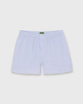Button-Front Boxer Short in Blue Multi Check Poplin