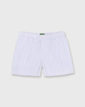 Button-Front Boxer Short in Lavender Multi Stripe Poplin