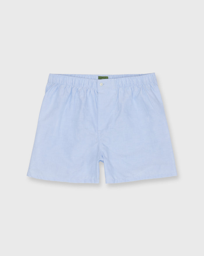 Button-Front Boxer Short in Sky Oxford
