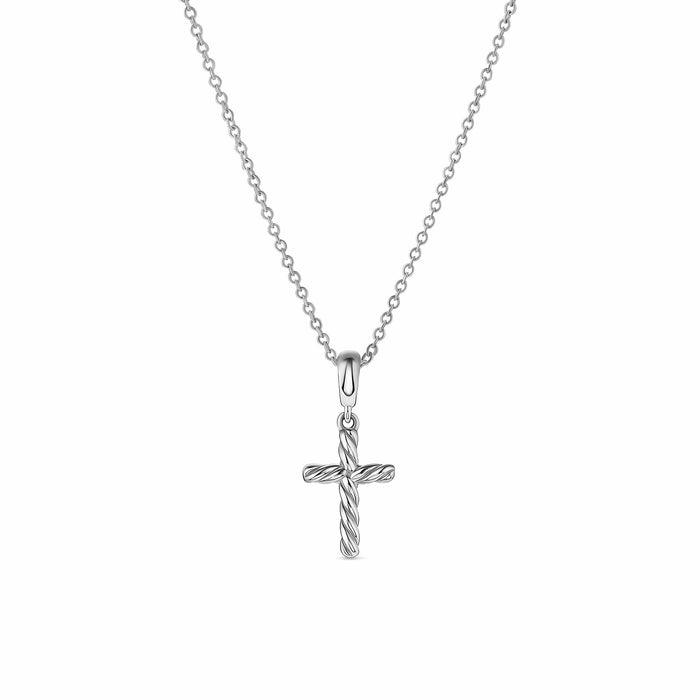 Cable Cross Necklace