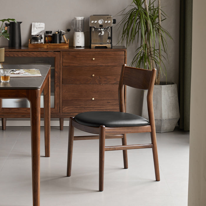 Cecilia Armless FAS-Graded Solid American Oak Wood Chair/Dining Chair with Upholstered Seat Cushion