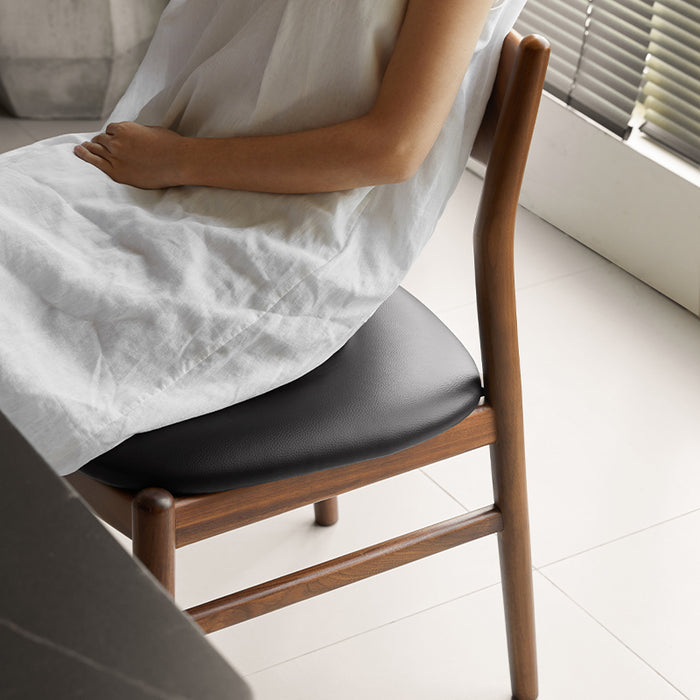 Cecilia Armless FAS-Graded Solid American Oak Wood Chair/Dining Chair with Upholstered Seat Cushion
