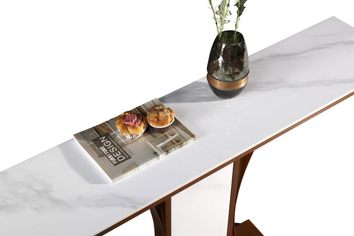 Ceramic Top Console Table/Creative Entryway Table/Steel Legs DM7062