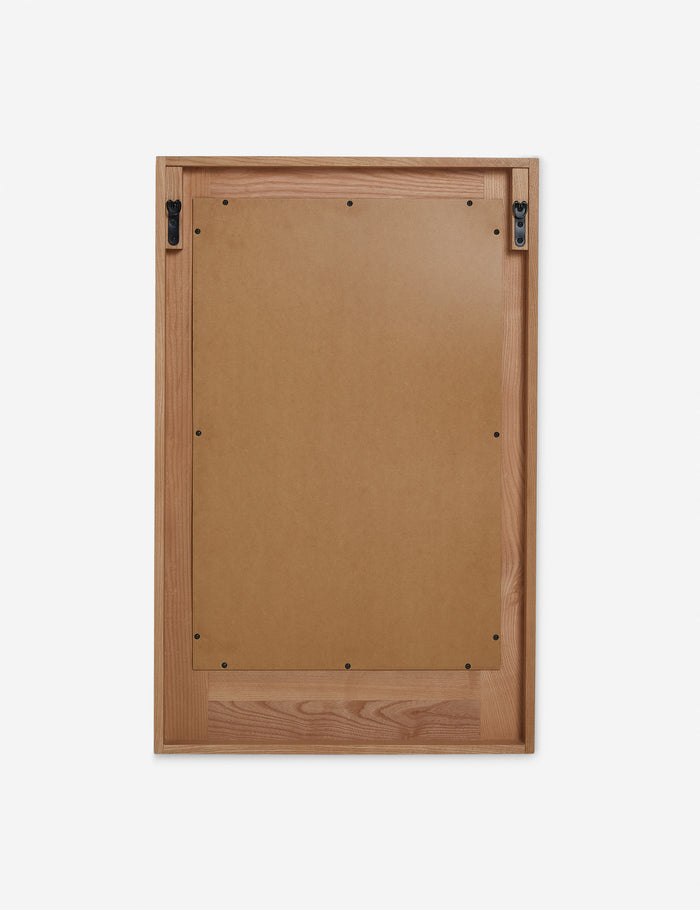 #color::natural | Back of the Chelan handcrafted carved wood frame mirror.